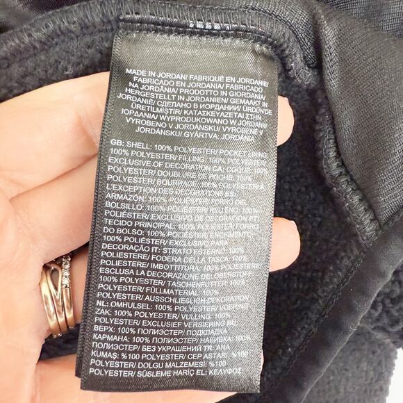 The North Face Boys Forrest Fleece Mashup Jacket Black White Logo Print Large 12 - Picture 14 of 15